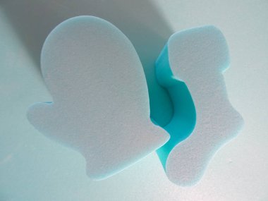 Eldiven ve bir çorap dekoratif figürler