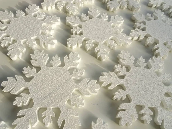 White Snowflake Decorations Background — Stock Photo, Image