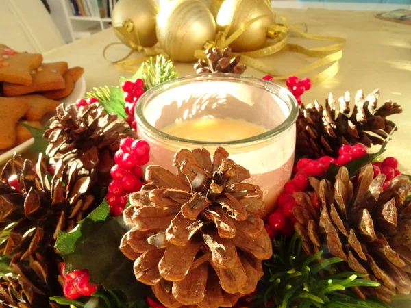View Christmas Candle — Stock Photo, Image