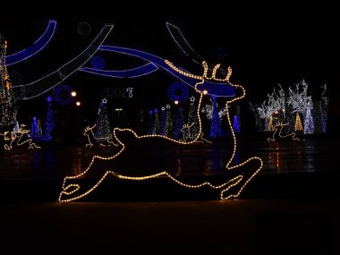 Geyik Noel Işık dekorasyon