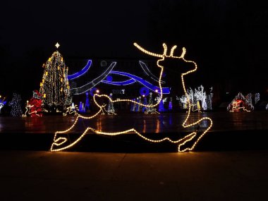 Geyik Noel Işık dekorasyon