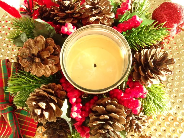 View Christmas Candle — Stock Photo, Image