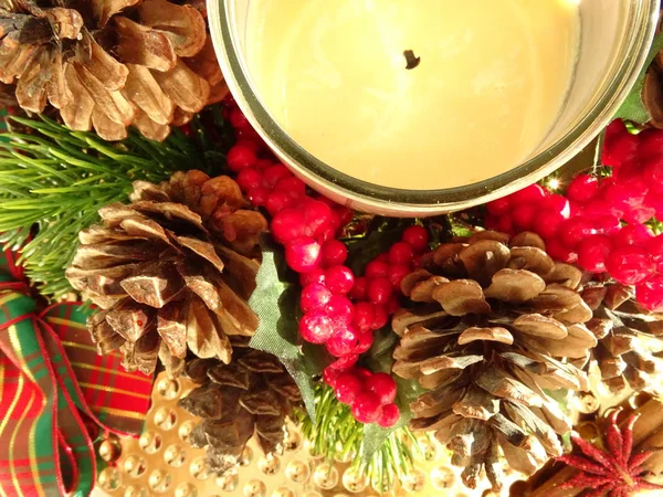 View Christmas Candle — Stock Photo, Image