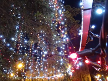 Noel ağacı renkli ışıklar