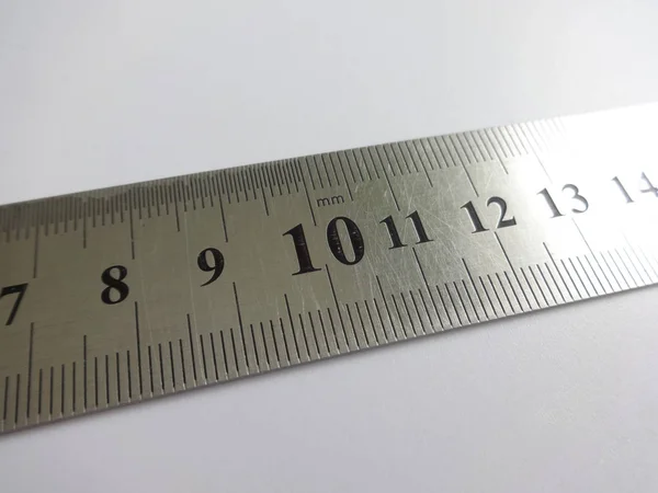 Metal Ruler Centimetres — Stock Photo, Image