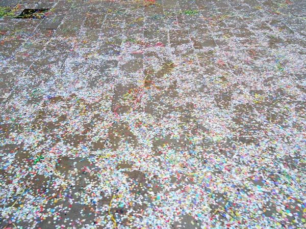 Confetti Colorido Suelo — Foto de Stock
