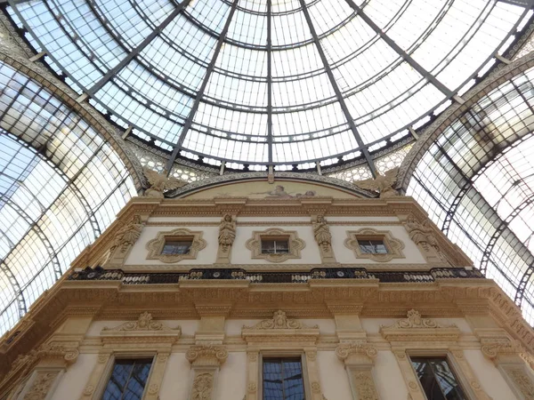 Soffitto Vetro Della Galleria Milano — Foto Stock