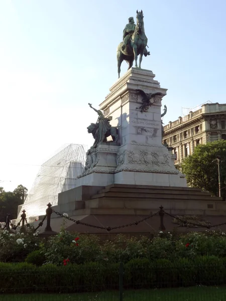 Estátua Cavaleiro Milão — Fotografia de Stock