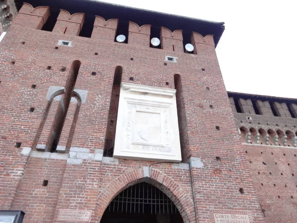 Milan Sforza Castle Castello Sforzesco — Stok fotoğraf