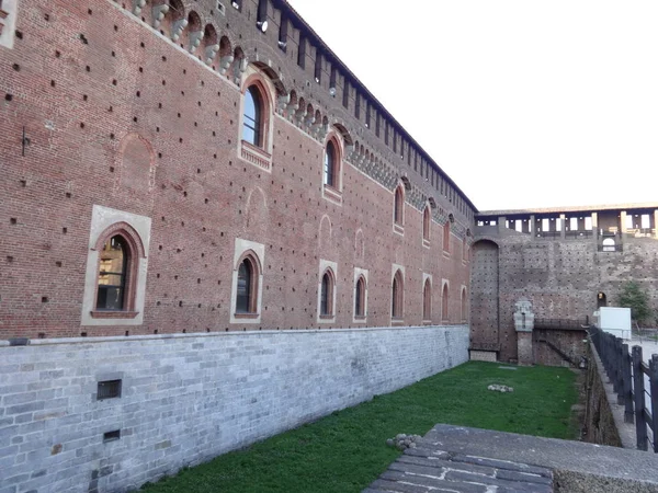 Milan Sforza Castle Castello Sforzesco — Stock Photo, Image