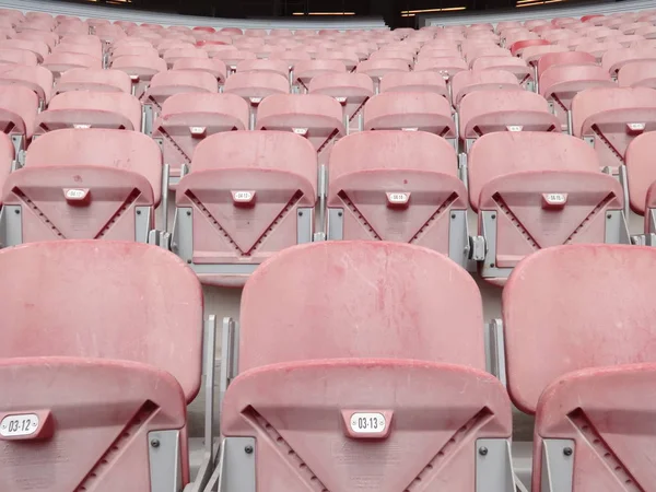 San Siro Stadium Red Seats — Stock Photo, Image