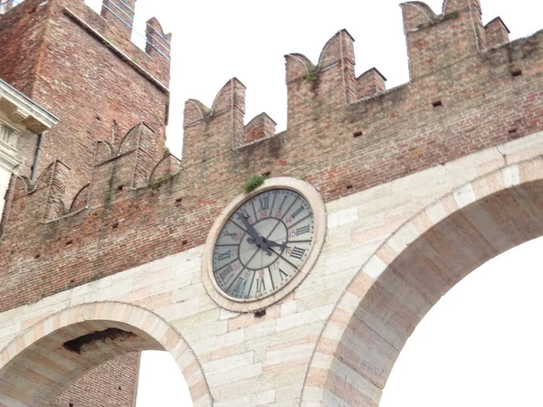 Relógio Italiano Cidade Vintage — Fotografia de Stock