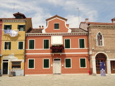 Renkli ev SK? ades Burano, İtalya