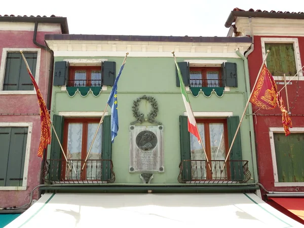 Kleurrijke Huis Ades Burano Italië — Stockfoto