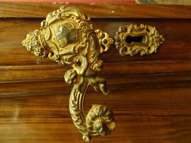 Vintage altın kapı kolu