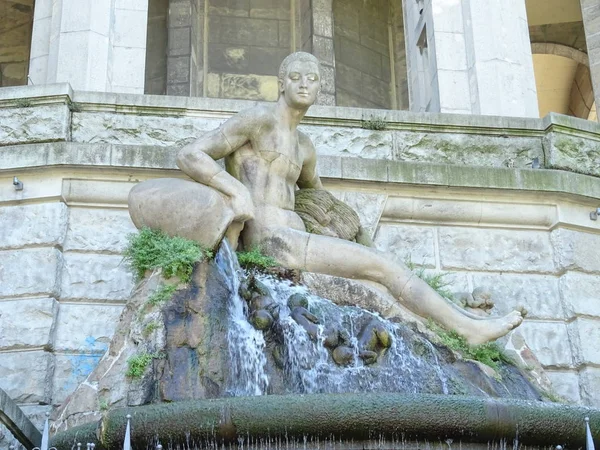 Italienischer Brunnen Hintergrund Aus Nächster Nähe — Stockfoto