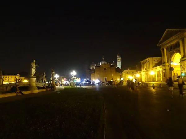 Éjszakai Fények Padova Olaszország — Stock Fotó