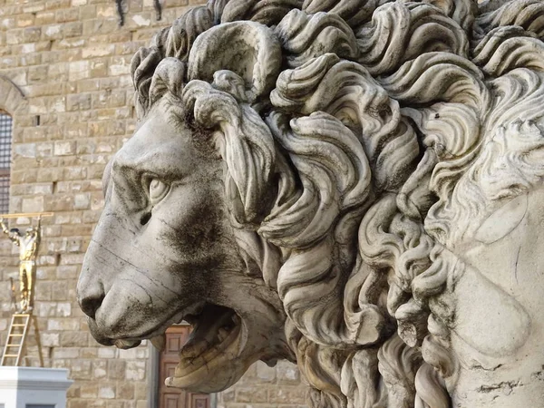 Lew Pomnik Florencji Włochy Dzień Czas — Zdjęcie stockowe