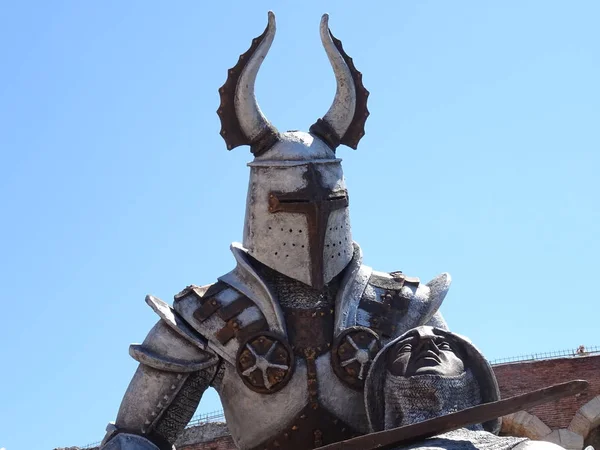 Estatua Caballero Verona Italia —  Fotos de Stock