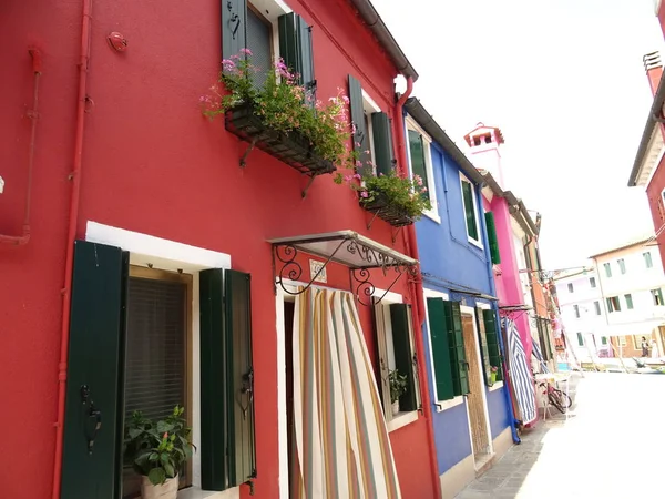 Kolorowy Vintage Dom Ade Mieście Burano Włochy — Zdjęcie stockowe