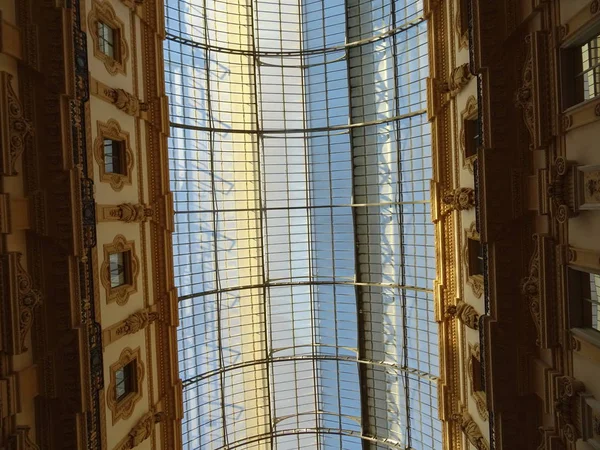 Μιλάνο Γκαλερί Γυάλινη Οροφή — Φωτογραφία Αρχείου