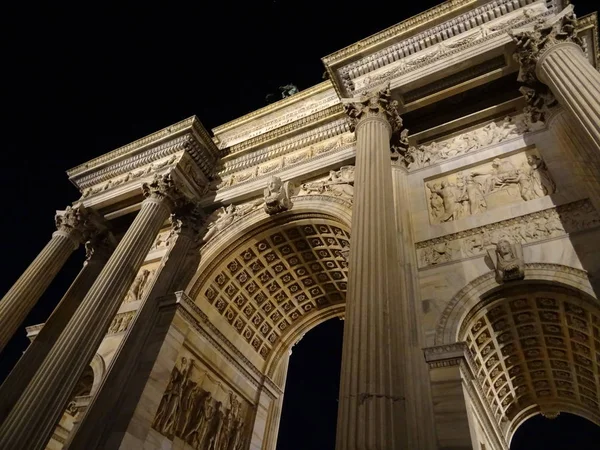 The Arch of Peace at Night, Milan, Italy
