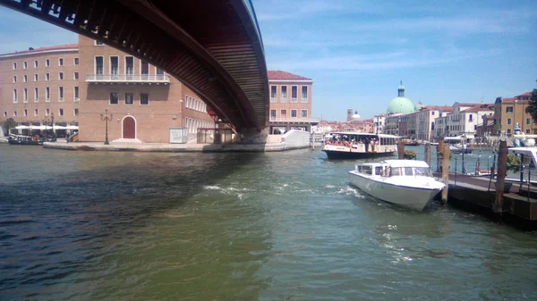 Vista Cidade Veneza Com Canal — Fotografia de Stock