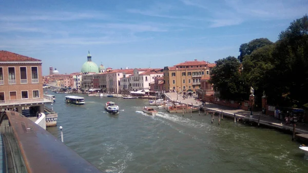 Veduta Della Città Venezia Con Canale — Foto Stock