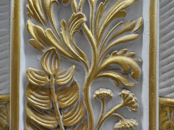 Bílé Zlaté Ornamenty — Stock fotografie
