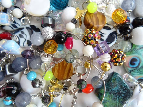 Mix Colourful Plastic Gemstone Beads — Stock Photo, Image