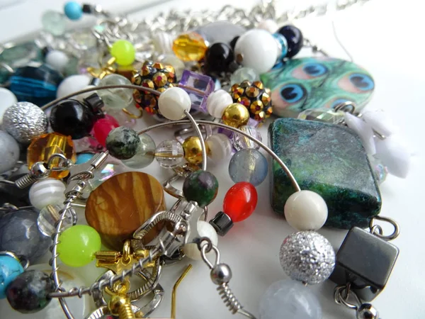 Mix Colourful Plastic Gemstone Beads — Stock Photo, Image