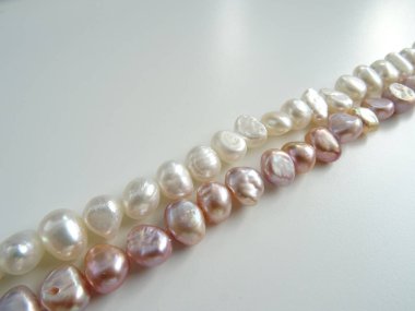 White and Pink FreshWater & Waterscapes Pearls Strings clipart