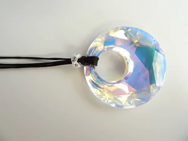 Crystal Hole Necklace Pendant — Stock Photo, Image