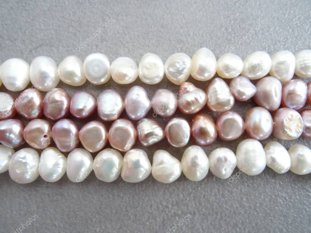 White and Pink FreshWater & Waterscapes Pearls Strings