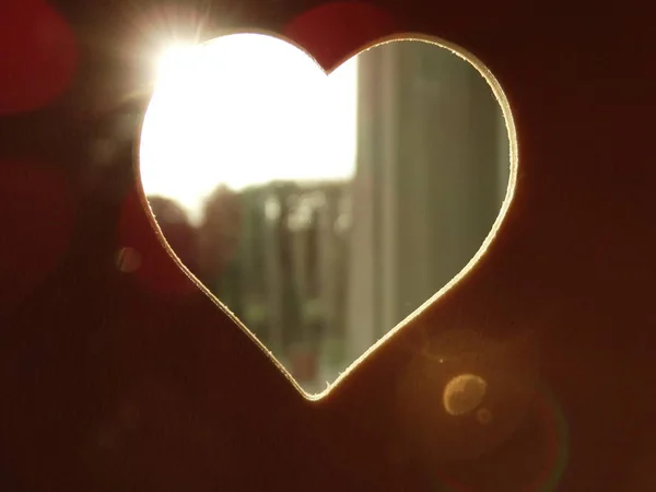 Sunlight Coming Heart Hole — Stock Photo, Image