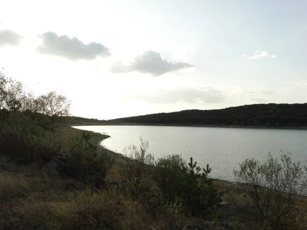 Vista Lago Artificiale Durante Giorno — Foto Stock