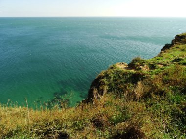 Kaliakra doğa rezerv Karadeniz kıyısında, Bulgaristan'da görünümünden