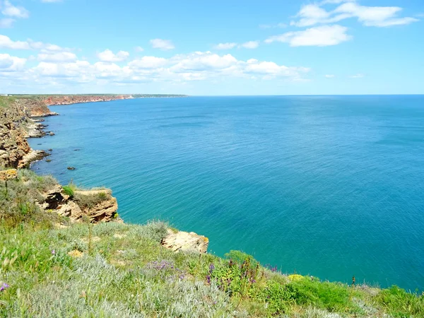 Kaliakra doğa rezerv Karadeniz kıyısında, Bulgaristan'da görünümünden