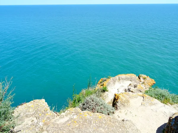 Meerblick Von Hohen Felsen — Stockfoto