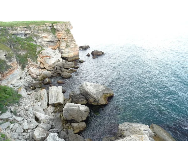 Rotsachtige Kust Van Zee Uitzicht Vanaf Hoogtepunt — Stockfoto