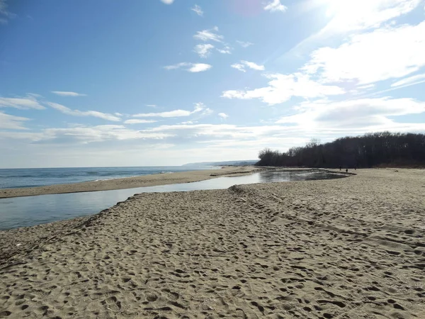 Hiver Plage Fond Fermer — Photo