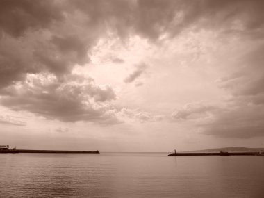 Pembe deniz manzarası arka plan kapatın