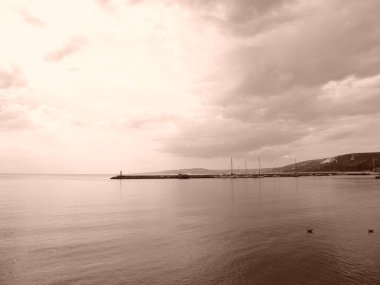 Pembe deniz manzarası arka plan kapatın