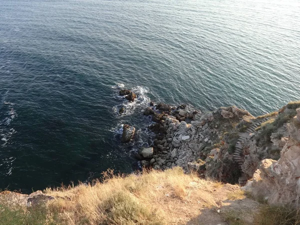 Vista Costa Del Mar Rocoso Desde Arriba — Foto de Stock