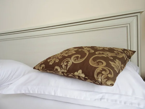 Luxury Brown Pillow with Ornaments