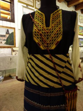 Tsarska Bistritsa Bulgar Mus yerli Bulgar kadın Giydir