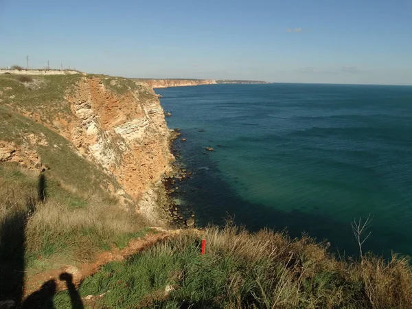 Vista Dalla Riserva Naturale Kaliakra Sulla Costa Del Mar Nero — Foto Stock