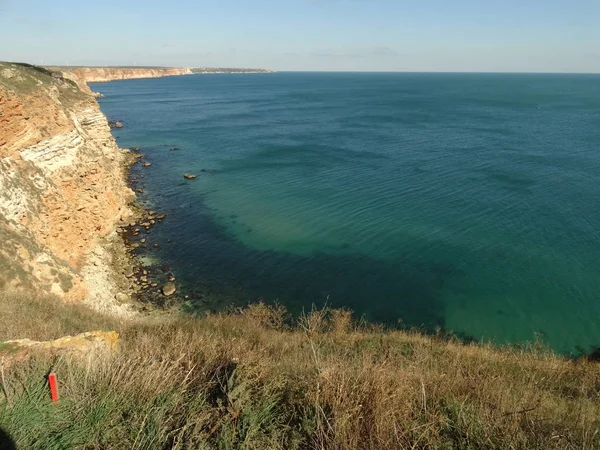 Vista Dalla Riserva Naturale Kaliakra Sulla Costa Del Mar Nero — Foto Stock