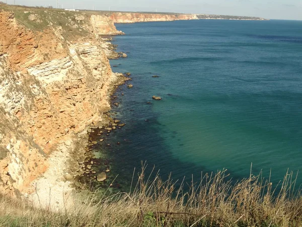 Вид Kaliakra Природний Заповідник Узбережжі Чорного Моря Болгарія — стокове фото