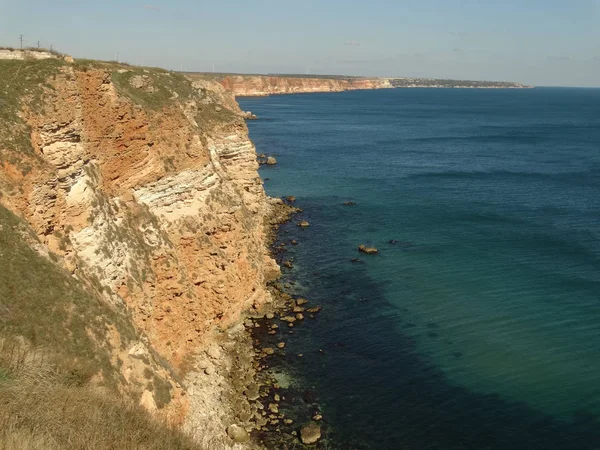 Vista Dalla Riserva Naturale Kaliakra Sulla Costa Del Mar Nero — Foto Stock